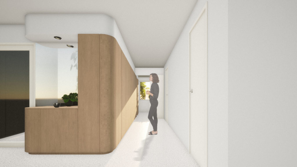 Projet Architecture d'intérieur Oupeye aménagement mobilier halle entrée