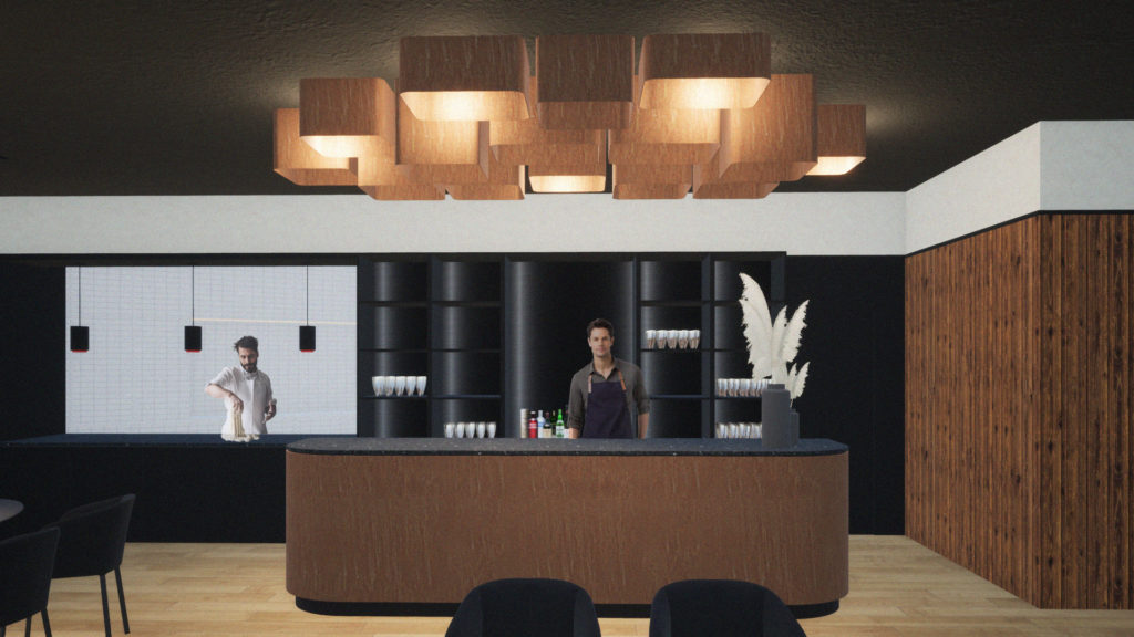 Projet Architecture Liège transformation restaurant bar cuisine