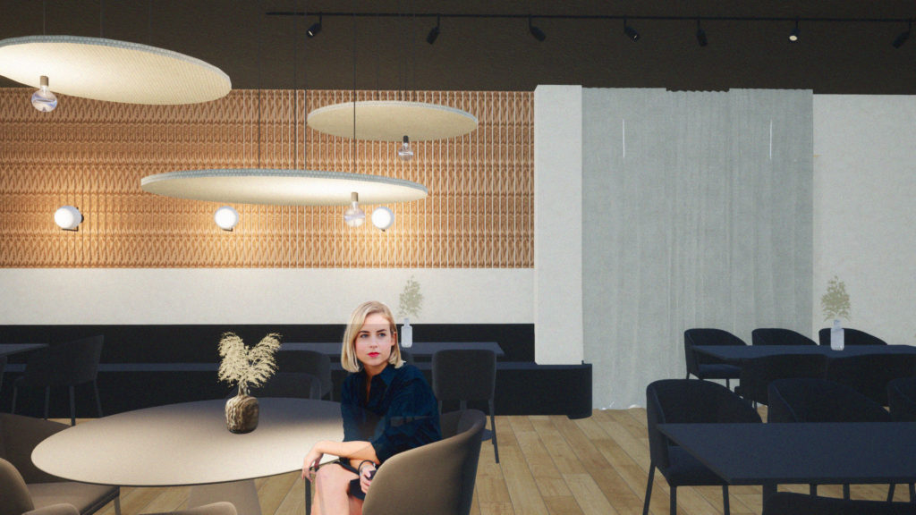 Projet Architecture Liège transformation restaurant salle table