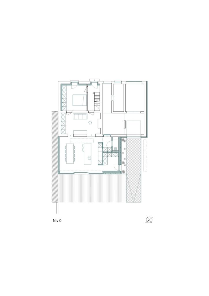 Projet Architecture Geer Extension habitation plan rez-de-chaussée